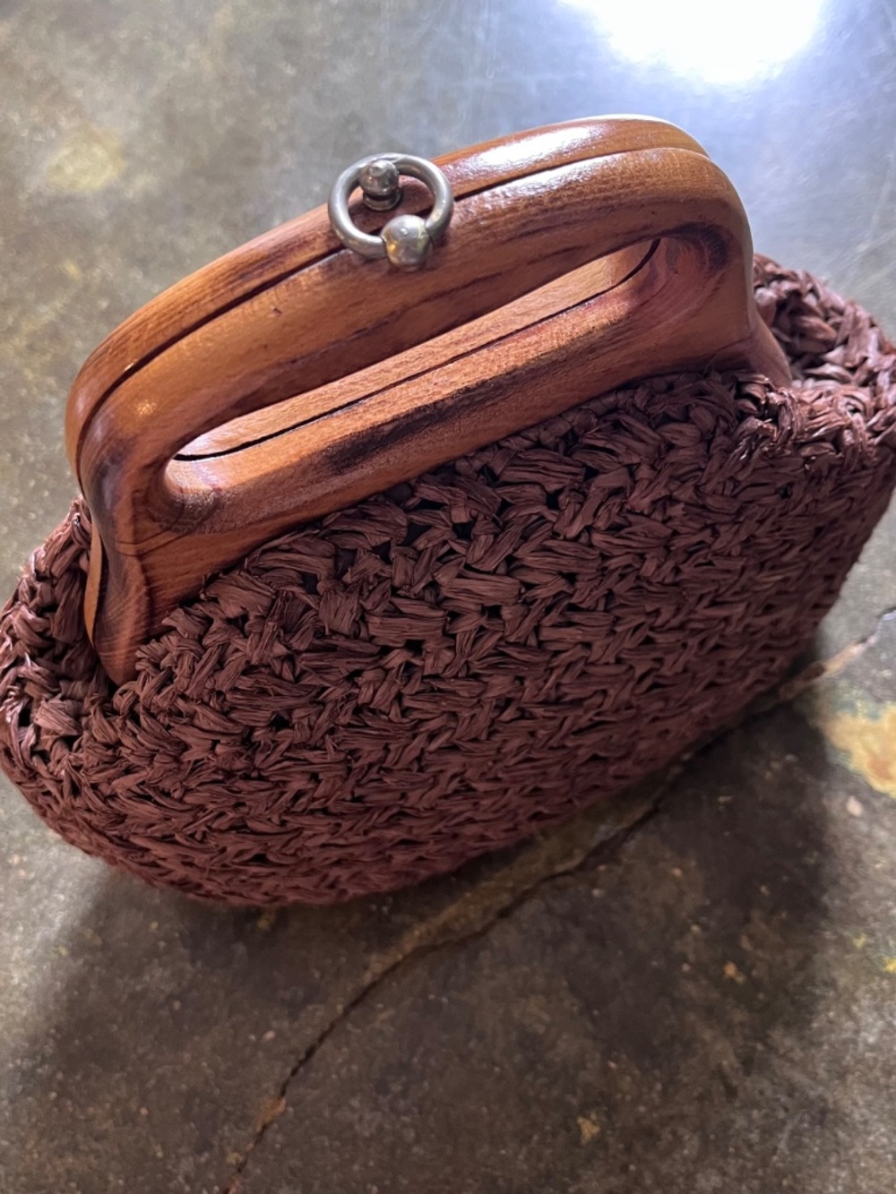 Vintage Hand Made in Japan Raffia Clutch Purse - Picture 12 of 12